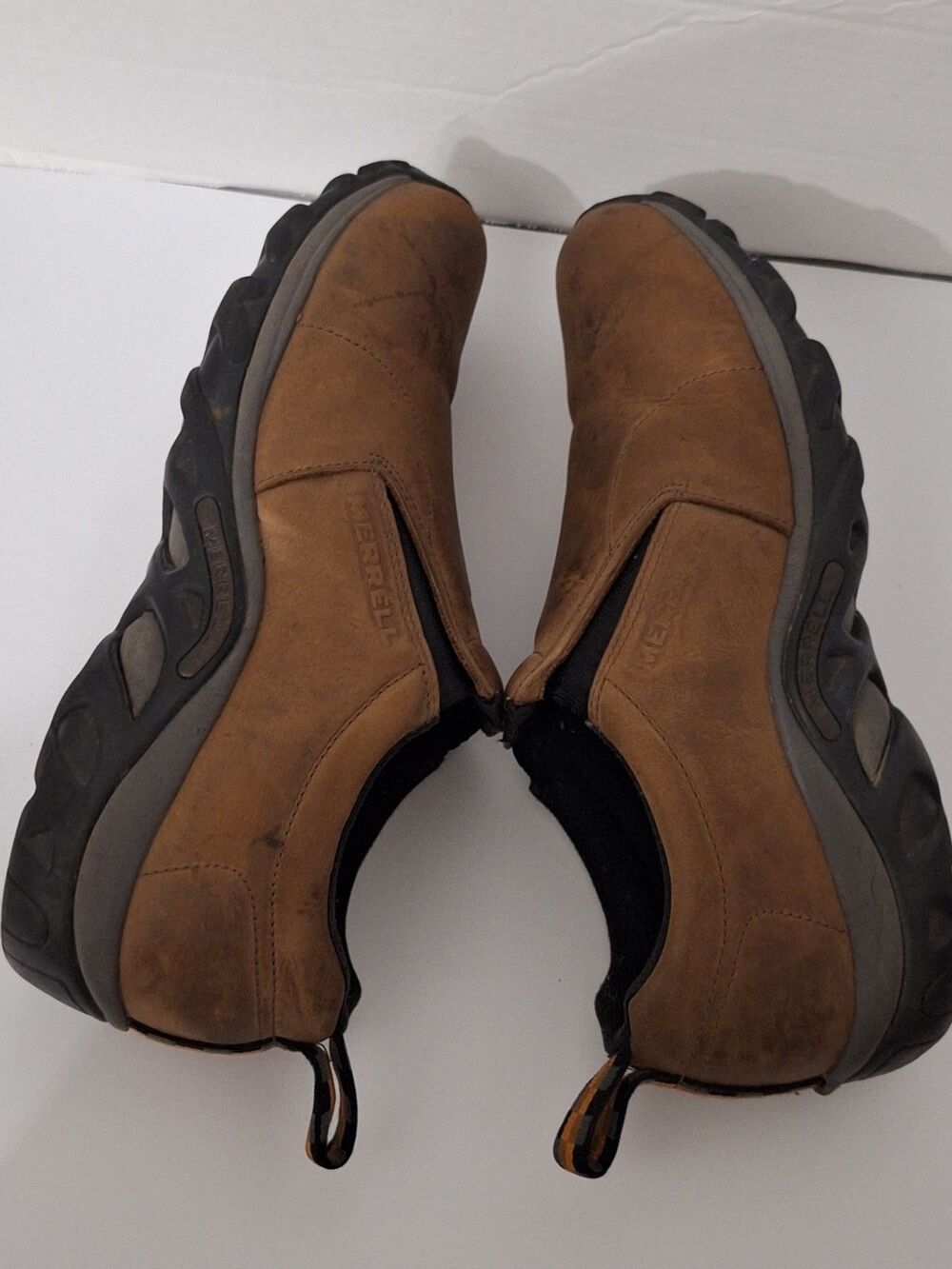 Merrell Brown Jungle Moc Slip-On Shoes Nubuck Leather Comfort Men’s Size 13 - Picture 12 of 16